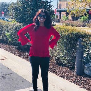 Loft Bell sleeve cotton sweater